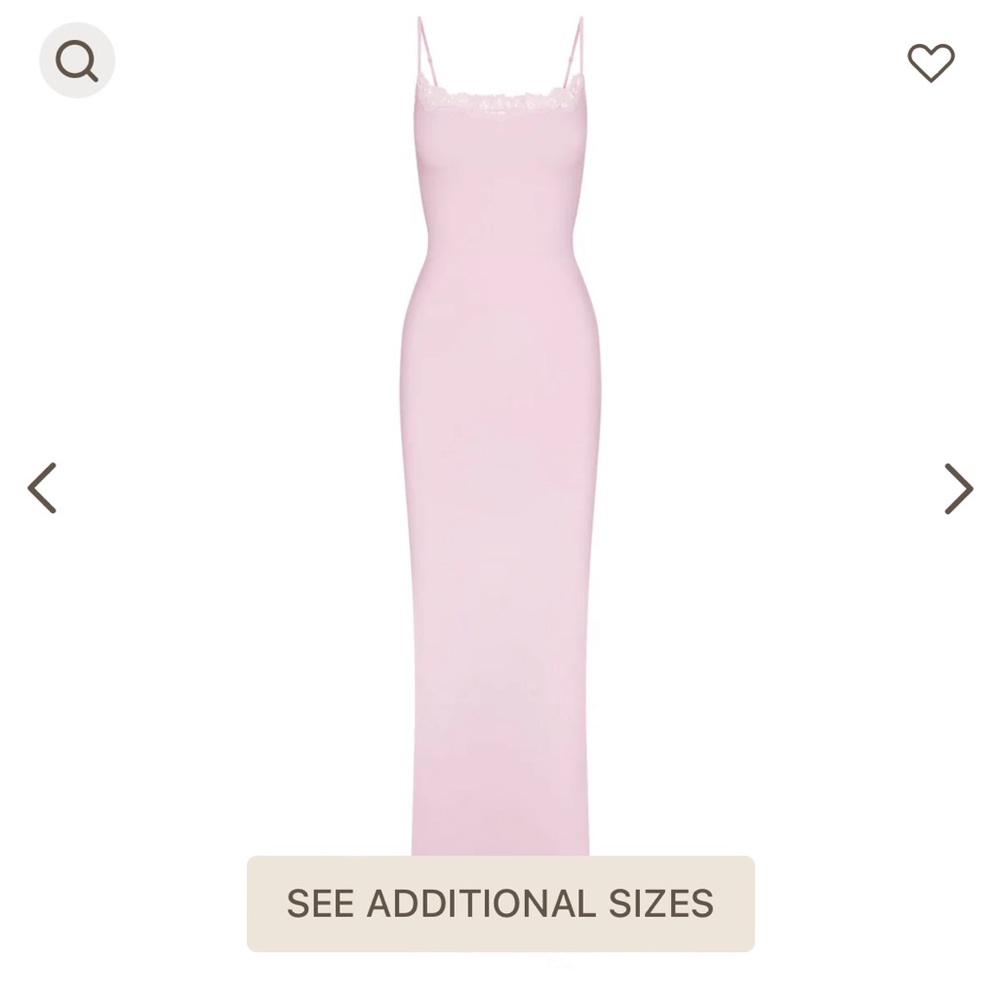 SKIMS Fits Everybody Lace Long Slip Dress